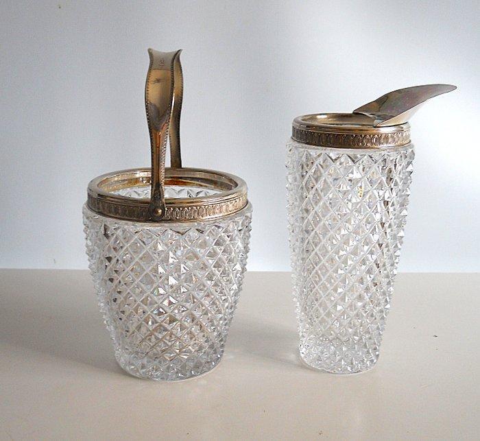 Ijsemmer (2) - .800 zilver - serveerglas, Antiek en Kunst, Antiek | Zilver en Goud