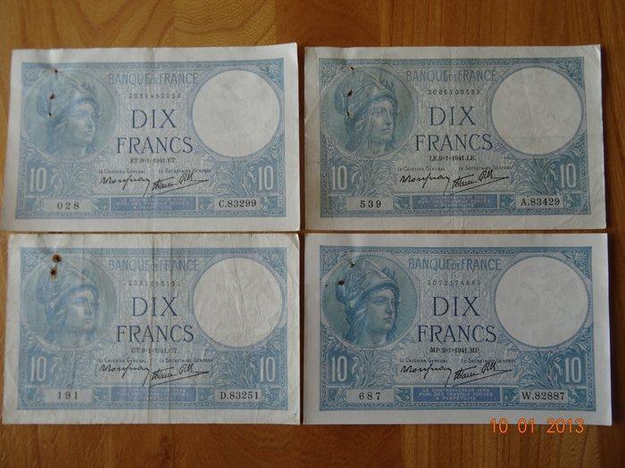 Frankrijk. - 32 Banknotes - Various Dates (Zonder, Timbres & Monnaies, Billets de banque | Europe | Billets non-euro