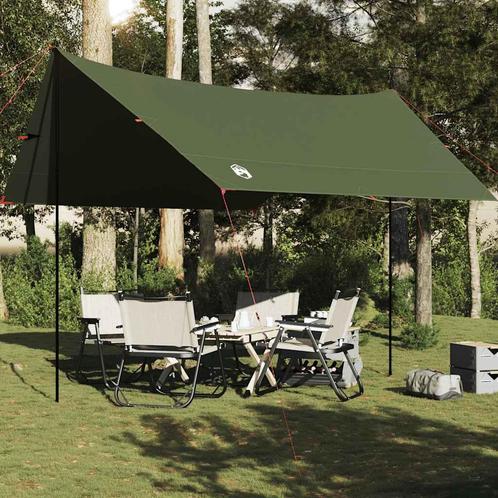vidaXL Kampeerluifel waterdicht 438x376x212 cm olijfgroen, Caravans en Kamperen, Tenten, Nieuw, Verzenden