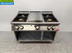 RVS Gastro-M 4 Pits Fornuis met Doorkookplaat 120 cm GAS, Ophalen of Verzenden, Nieuw in verpakking