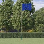vidaXL Vlag met vlaggenmast Europa 6,08 m aluminium, Verzenden, Nieuw