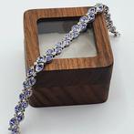 Armband - 18 karaat Witgoud - 7.76ct. tw. Tanzaniet -, Handtassen en Accessoires, Armbanden, Nieuw