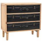 vidaXL Ladekast 80x36x75 cm massief vurenhout, Verzenden, Nieuw
