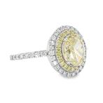 Ring Platina - 2.01ct. tw. Geel Diamant (Natuurlijk, Nieuw