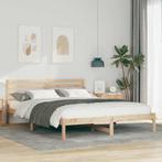 vidaXL Bedframe met hoofdeinde Bruin 160 x 210 cm Massief, Huis en Inrichting, Slaapkamer | Bedden, Verzenden, Nieuw