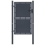 vidaXL Tuinpoort staal 100x150 cm antraciet, Tuin en Terras, Verzenden, Nieuw
