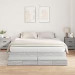 vidaXL Opbergbedframe Grijs Sonoma 200x200 cm, Huis en Inrichting, Slaapkamer | Bedden, Verzenden, Nieuw