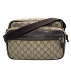 Gucci - Gucci GG Supreme PVC Leather Shoulder Bag Gray Beige