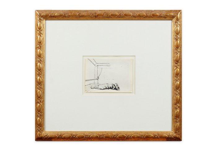 Paul Delvaux (1897-1994) - Etude pour le viol, Antiek en Kunst, Kunst | Designobjecten
