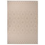 vidaXL Buitenkleed met patroon platgeweven 120x170 cm bruin, Verzenden, Nieuw