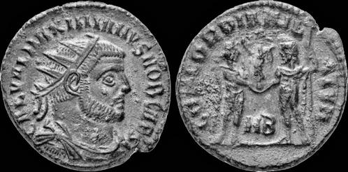 286-310ad Roman Maximian billon antoninianus Jupiter stan..., Postzegels en Munten, Munten en Bankbiljetten | Verzamelingen, Verzenden