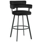 Barkruk | Fluweel/Metaal | Zwart | Indoor |, Zakelijke goederen, Verzenden, Nieuw in verpakking