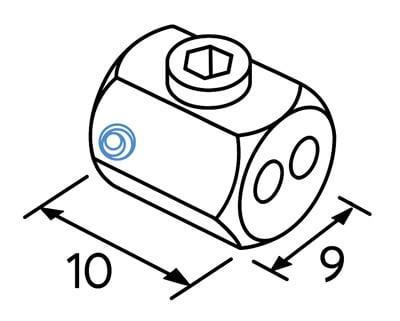 Mini dubbele draadklem met inbusbout voor 1.5mm, Tuin en Terras, Overige Tuin en Terras, Verzenden