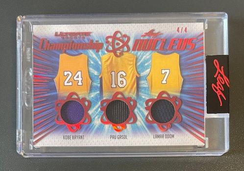 2021 Leaf Kobe Bryant/Pau Gasol/Lamar Odom Game Used Triple, Hobby & Loisirs créatifs, Jeux de cartes à collectionner | Autre