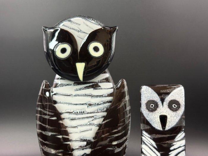 Studio Habrat - Beeldje - Owl (2) - fusing, Antiek en Kunst, Antiek | Glaswerk en Kristal