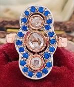 Zonder minimumprijs - Ring - 9 kt. Roségoud, Zilver Diamant, Nieuw