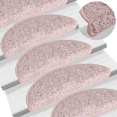 vidaXL Trapmatten 15 st 56x17x3 cm lichtroze, Doe-het-zelf en Bouw, Ladders en Trappen, Nieuw, Verzenden