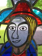 Modern Glas-in-loodraam - Cees Vermeer - 2023 - Circus clown, Antiek en Kunst