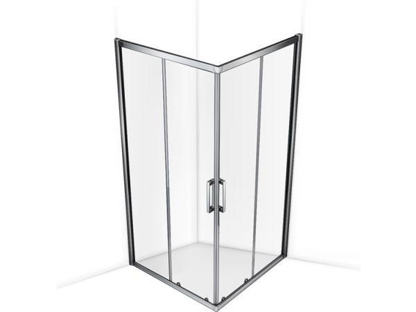 Veiling - Douchecabine - 90x90 - Vierkant - Chroom - Schuifd, Bricolage & Construction, Sanitaire