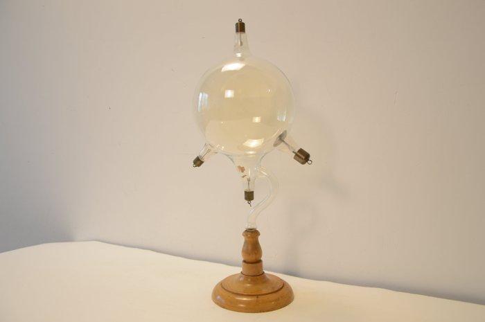 Lesmateriaal - Glas, Hout - 1900-1910 - Crookes-vacuümbuis, Antiquités & Art, Antiquités | Assiettes décoratives & Carrelages