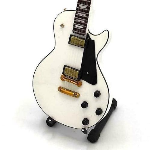 Miniatuur Gibson Les Paul gitaar met gratis standaard, Verzamelen, Muziek, Artiesten en Beroemdheden, Pop, Beeldje of Miniatuur