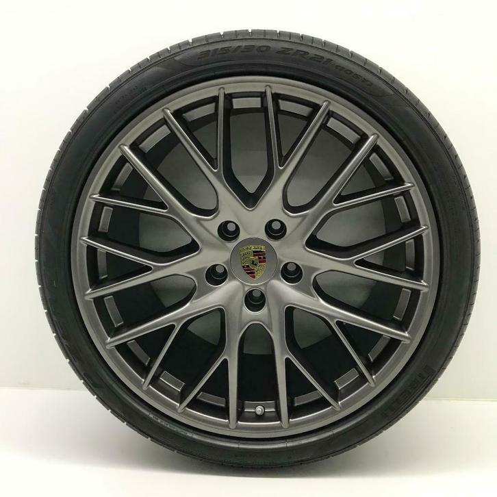 Porsche Panamera (971) 21inch SportDesign Platinium velgen, Auto-onderdelen, Banden en Velgen, 21 inch, Zomerbanden, 315 mm, Personenwagen