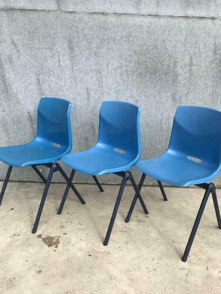 Galvanitas S30 de couleur bleu - VINTAGE - (300! En stock), Huis en Inrichting, Stoelen, Blauw, Vijf, Zes of meer stoelen, Gebruikt