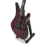 Miniatuur Schecter gitaar met gratis standaard, Verzenden, Nieuw, Beeldje, Replica of Model