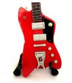 Miniatuur Gretsch Thunderbird gitaar met gratis standaard, Collections, Beeldje, Replica of Model, Verzenden