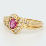 Bague - 18 carats Or jaune Rubis - Diamant, Bijoux, Sacs & Beauté, Bagues