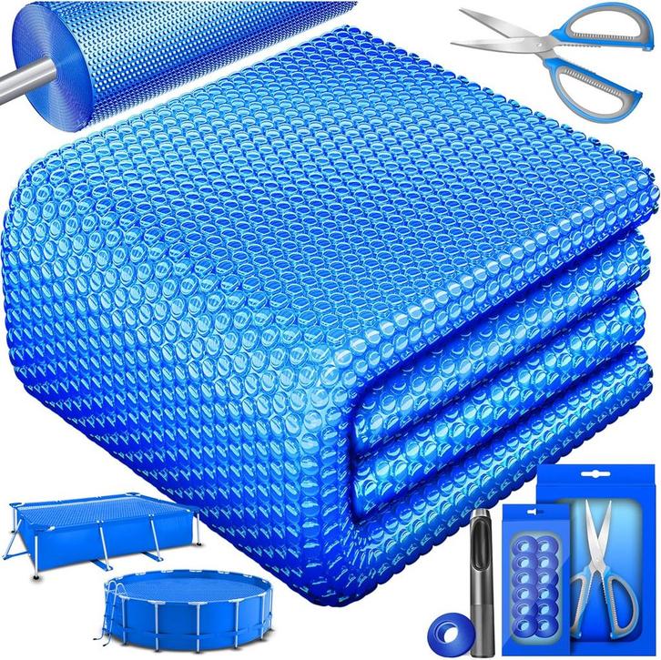 KESSER® Zwembad zonnezeil - Afdekzeil - Ø366cm - Blauw •, Huis en Inrichting, Woonaccessoires | Overige, Verzenden