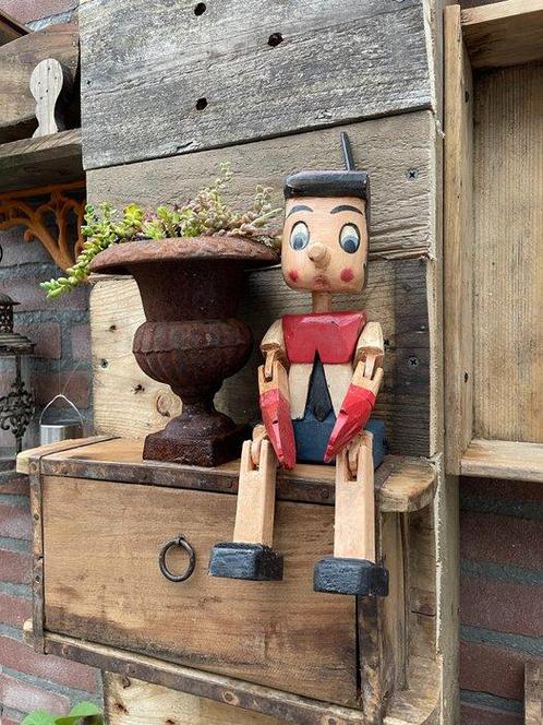 Wooden Pinocchio - Figuur - Hout, Antiek en Kunst, Curiosa en Brocante
