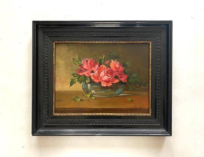 Tilly Moes (1899-1979 - Stilleven met rozen, Antiek en Kunst, Kunst | Schilderijen | Klassiek