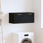 vidaXL Wandkast Zwart eiken 80 x 36.5 x 35 cm Bewerkt hout, Verzenden, Nieuw