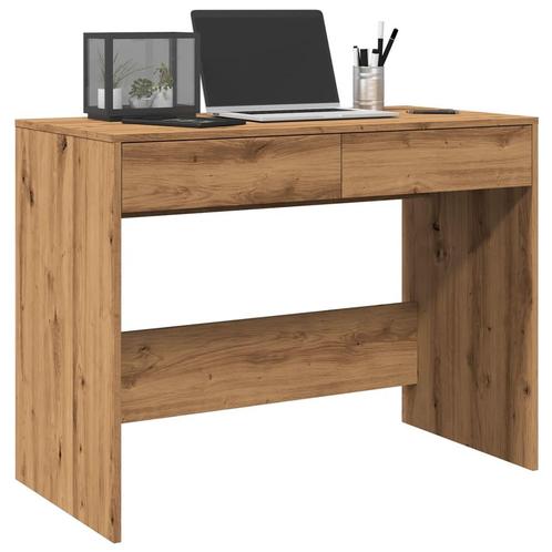 vidaXL Bureau 101x50x76,5 cm bewerkt hout artisanaal, Huis en Inrichting, Bureaus, Nieuw, Verzenden