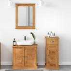 vidaXL Badkamermeubel Set met lade met plank 3 pcs Bruin, Huis en Inrichting, Badkamer | Badkamermeubels, Verzenden, Nieuw