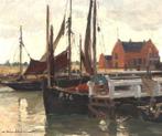 Wilhelm Hambuchen (1869-1939) - Zeilboten in een haven