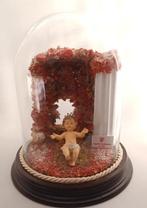 Kerststal - Glas, Hout - Koraal, Antiek en Kunst