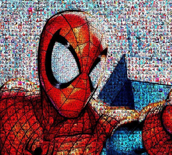 David Law - Crypto Spiderman XIV - Format XL 60x60, Antiek en Kunst, Kunst | Designobjecten