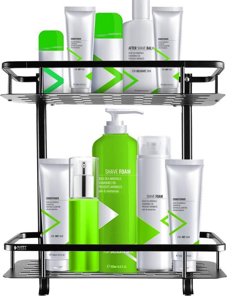 2dekans | Happy Goods® Doucherek – 2-Lagen – Zonder Boren –, Bricolage & Construction, Sanitaire, Enlèvement ou Envoi