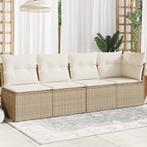 Tuinbank Beige 4-pers | Retour Deal | Zomers Genot, Tuin en Terras, Tuinbanken, Verzenden, Nieuw, Rotan