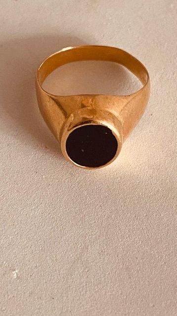 Bague - 18 carats Or jaune Onyx, Bijoux, Sacs & Beauté