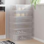 vidaXL Opbergboxen 6 st stapelbaar 25 L kunststof, Verzenden, Nieuw