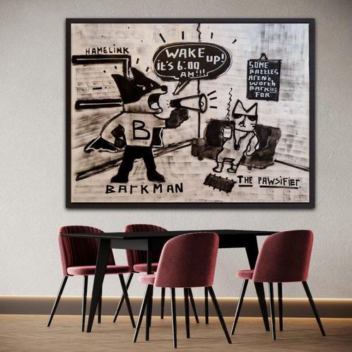 Hamelink - BARKMAN & THE PAWSIFIER, Antiek en Kunst, Kunst | Schilderijen | Modern