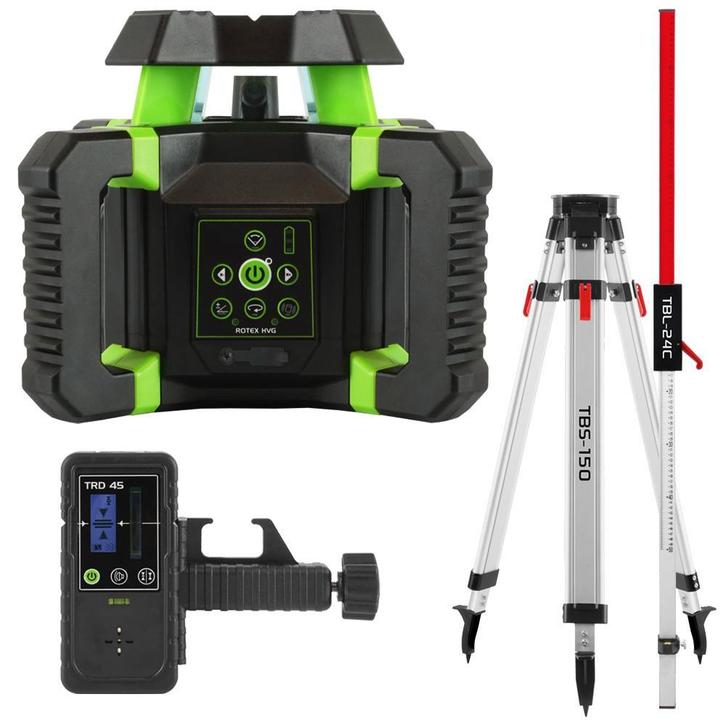 ROTEX HVG Bouwlaser Groen | Hor/Ver/Afschot | Set nu €499!, Doe-het-zelf en Bouw, Meetapparatuur, Nieuw, Verzenden