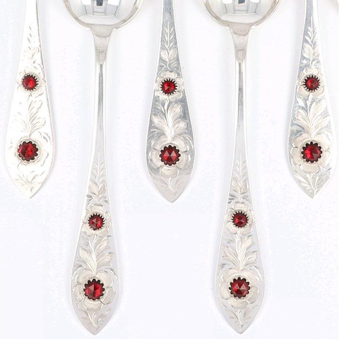 Robbe & Berking model Friesenmust Dinerlepels - Lepel (6) -, Antiek en Kunst, Antiek | Zilver en Goud