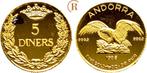5 Diners 1,56 Gramm Feingoud 1995 Andorra:, Verzenden