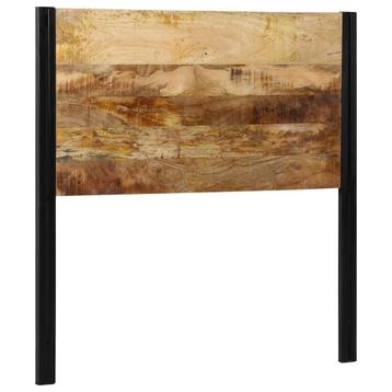 vidaXL Hoofdeinde 100 cm massief hout mango en ijzer, Verzenden