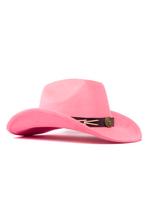 Cowboyhoed Roze Gevlochten Band Verstelbaar t/m 59 Neon Fluo, Kleding | Dames, Ophalen of Verzenden, Nieuw