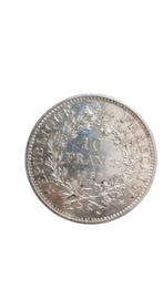 France. Lot de 6 monnaies en argent (10 Francs et 50 Francs